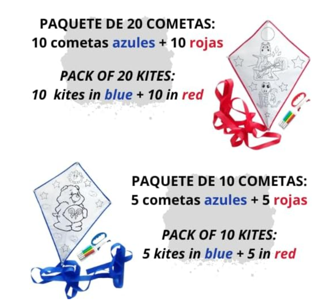 Set de 10 cometas para pintar - Imagen 3